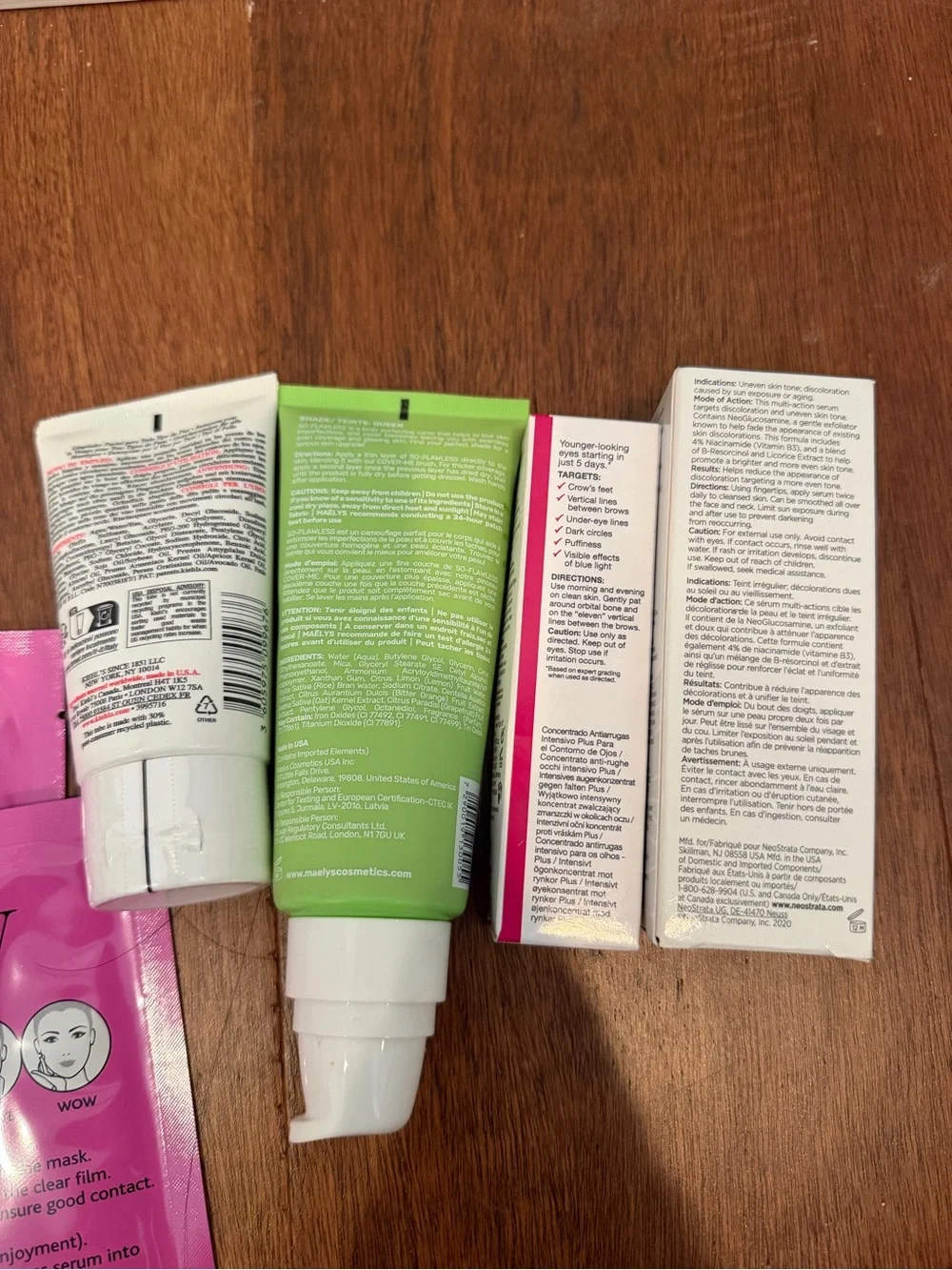 Fango masksx5, Maeleys go flawless,StriVectin eye cream,Neostrata, Kiel’s